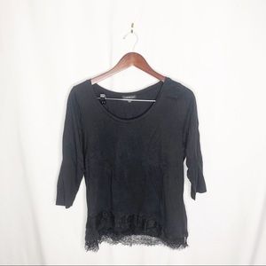 Lane Bryant Black Shirt Top Plus Size 14/16 XL